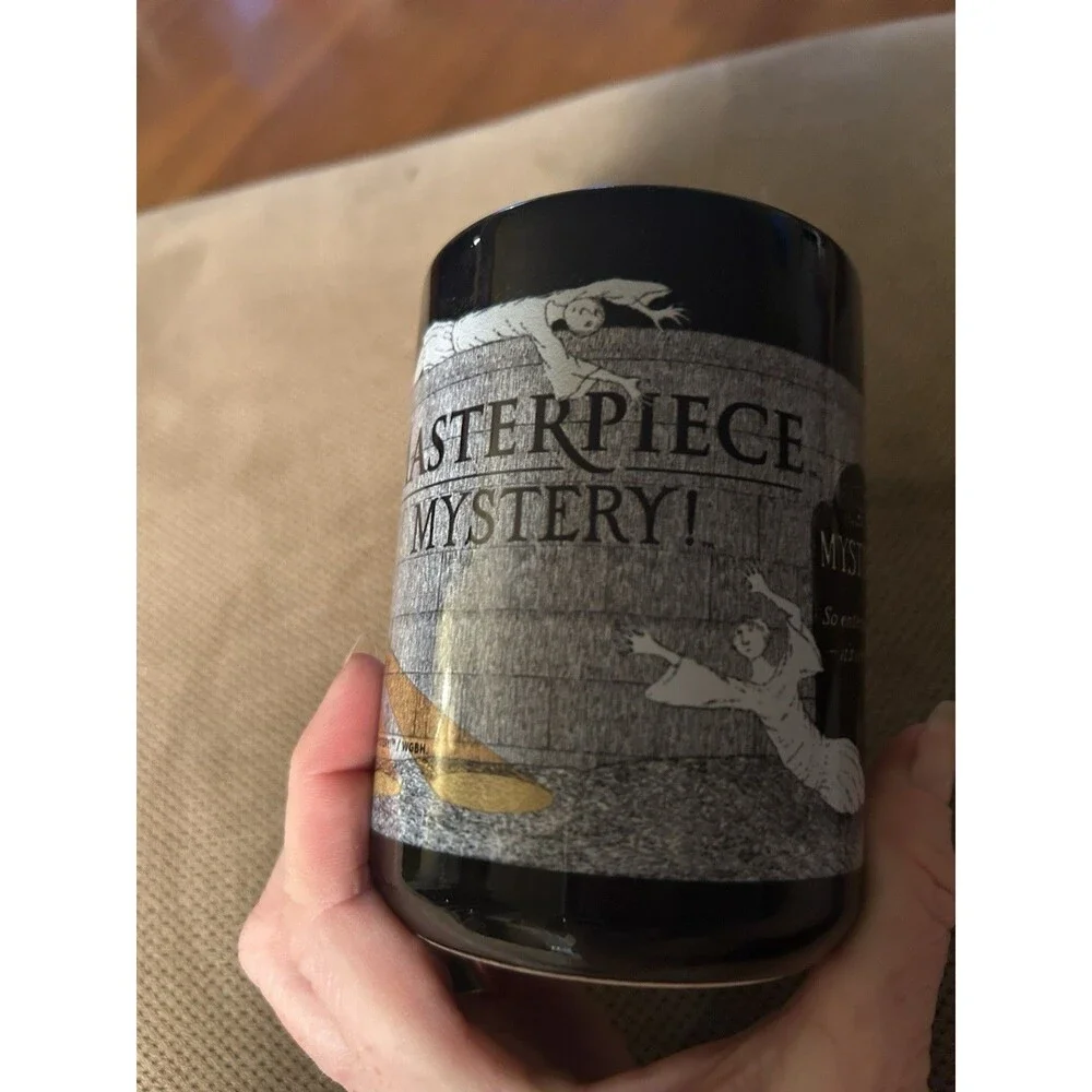 PBS Masterpiece Mystery! Edward Gorey Style Coffee Mug Black Vintage PBS Pledge